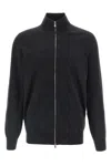 Brunello Cucinelli Silk Cashmere Cardigan Sweaters And Cardigans Black In Black