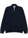Brunello Cucinelli Men Zip-up Sweatshirt In Blue
