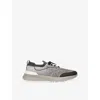 Brunello Cucinelli Men Techno Cotton Knit Sneakers Runners In Multi