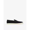 Brunello Cucinelli Blue Leather Loafers With Minimalist Design In Blue
