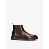 Brunello Cucinelli Man Ankle Boots Dark Brown Size 10 Leather In Dark Brown