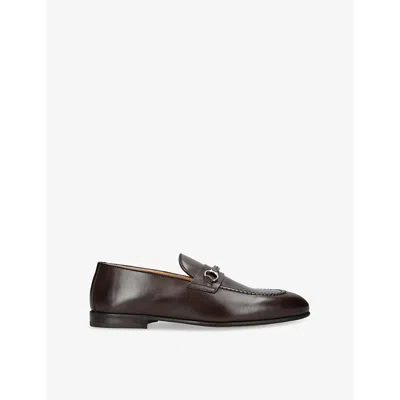Brunello Cucinelli Loafers With Metal Buckle Detail And Leather Sole In Brown