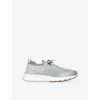 Brunello Cucinelli Mens Grey Sportiv Knitted Trainers In Gray