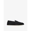 Brunello Cucinelli Washed-suede Penny Loafers