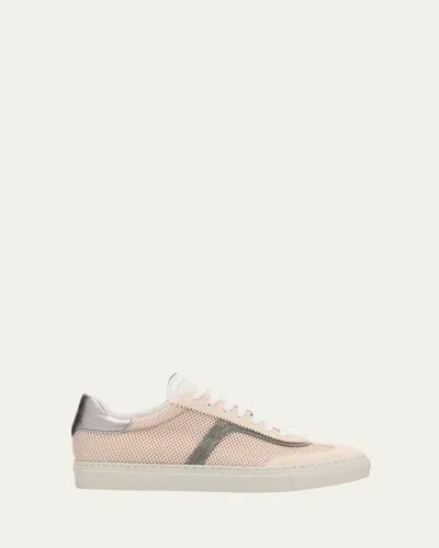 BRUNELLO CUCINELLI MESH AND SUEDE T-TOE SNEAKERS