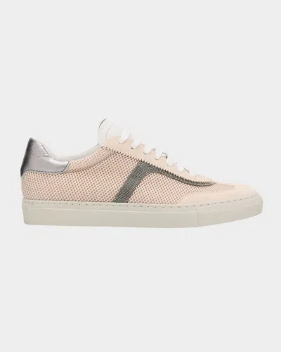 BRUNELLO CUCINELLI MESH AND SUEDE T-TOE SNEAKERS