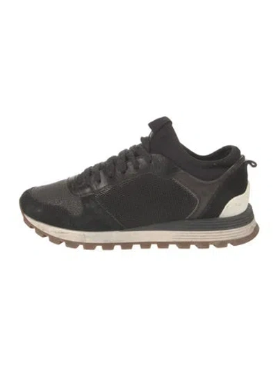 Pre-owned Brunello Cucinelli Mesh Athletic Sneakers In Black