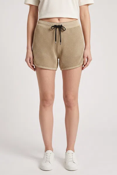 Brunello Cucinelli Beige Mesh Boxer Shorts In Brown