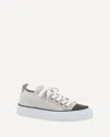 Brunello Cucinelli Mesh Cotton And Suede Sneakers