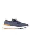 Brunello Cucinelli Platform Sneakers With Round Toe Design In Gray