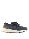 Brunello Cucinelli Platform Sneakers With Round Toe Design In Blue