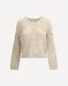 Brunello Cucinelli Perforated Sweater In Neutral