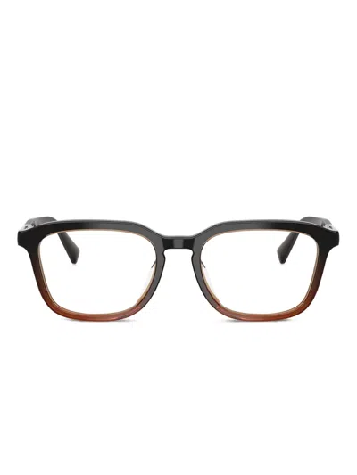 Brunello Cucinelli Metal-frame Rectangle Glasses In Black