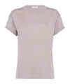Brunello Cucinelli Sparkling Lightweight Cashmere And Silk Jumper In Pink