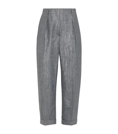 BRUNELLO CUCINELLI METALLIC CHINOS