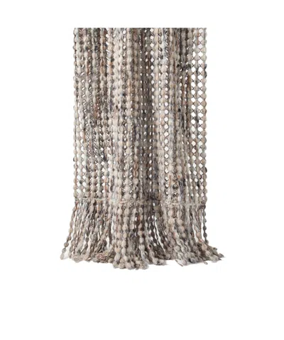 Brunello Cucinelli Metallic-detail Bobble Scarf In Gray