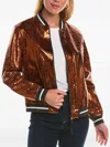 Brunello Cucinelli Metallic-effect Bomber Jacket In Brown