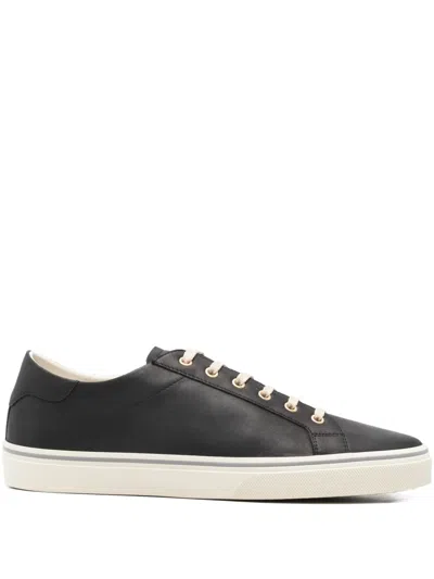 Brunello Cucinelli Metallic-eyelet Lace-up Sneakers In Black
