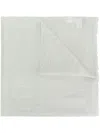 Brunello Cucinelli Metallic Frayed Silk-cashmere Blend Scarf In White