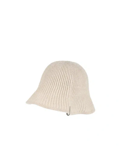 Brunello Cucinelli Metallic Knit Bucket Hat In Nude