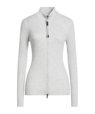 Brunello Cucinelli Metallic Knitted Sweater In White