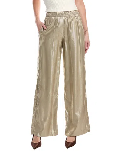 Brunello Cucinelli Metallic Pull-on Pant In Brown
