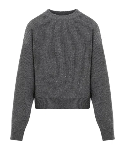 Brunello Cucinelli Women Cashmere Sweater In Gray