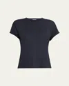 Brunello Cucinelli Faux Layering T-shirt Dark Grey In C7186 Blu Freddo