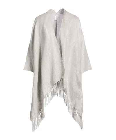 Brunello Cucinelli Metallic Tassel Cape In White