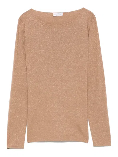 Brunello Cucinelli Metallic-thread T-shirt