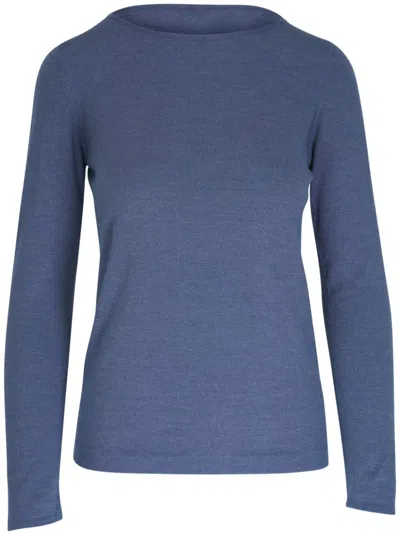 Brunello Cucinelli Metallic-threading Jumper In Blau