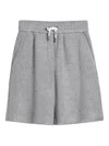 Brunello Cucinelli Metallic-threading Shorts In Gray