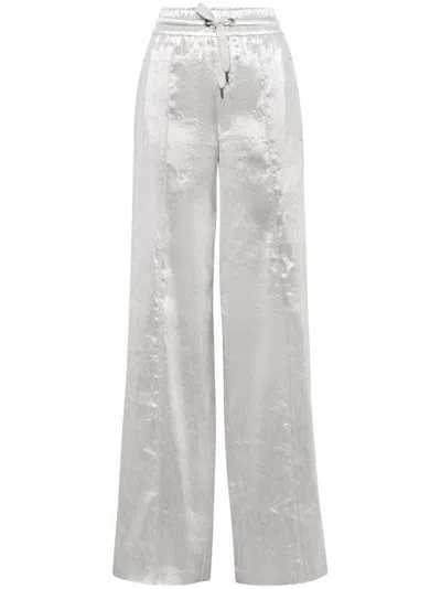 BRUNELLO CUCINELLI METALLIC WIDE-LEG TROUSERS