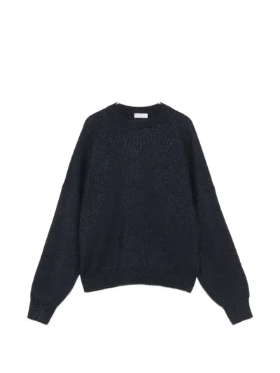 Brunello Cucinelli Metallic-effect Sweater In Black