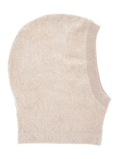 Brunello Cucinelli Mg963b2y09 Wool Blend Balaclava In Neutral