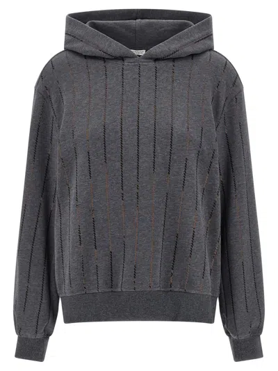 BRUNELLO CUCINELLI BRUNELLO CUCINELLI MICRO SEQUIN HOODIE