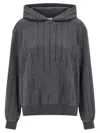 Brunello Cucinelli Cotton Sequin-stripe Hoodie In Gray