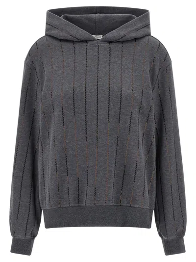 BRUNELLO CUCINELLI BRUNELLO CUCINELLI MICRO SEQUIN HOODIE