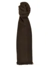 Brunello Cucinelli Micro Sequin Scarf Scarves And Foulards In Brown
