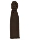 Brunello Cucinelli Micro Sequin Scarf Scarves And Foulards In Brown