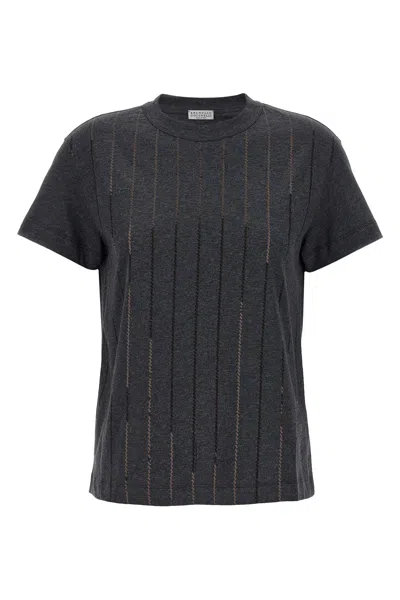 BRUNELLO CUCINELLI BRUNELLO CUCINELLI MICRO SEQUIN T-SHIRT