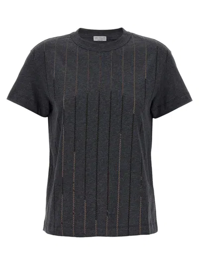BRUNELLO CUCINELLI BRUNELLO CUCINELLI MICRO SEQUIN T-SHIRT