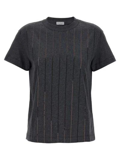 BRUNELLO CUCINELLI BRUNELLO CUCINELLI MICRO SEQUIN T-SHIRT