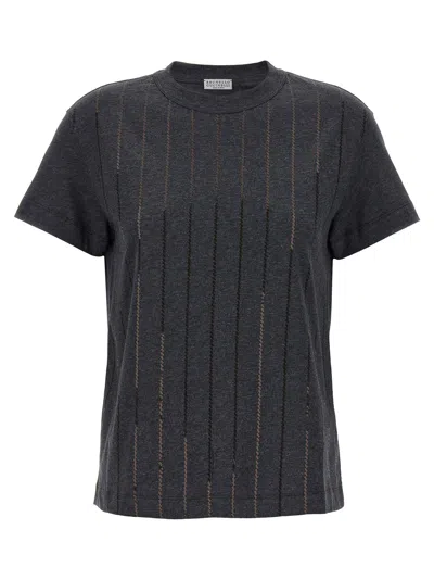 BRUNELLO CUCINELLI MICRO SEQUIN T-SHIRT