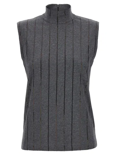 BRUNELLO CUCINELLI BRUNELLO CUCINELLI MICRO SEQUIN TOP