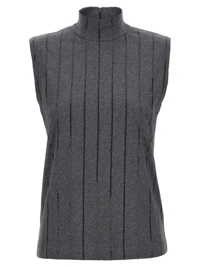 BRUNELLO CUCINELLI MICRO SEQUIN TOP