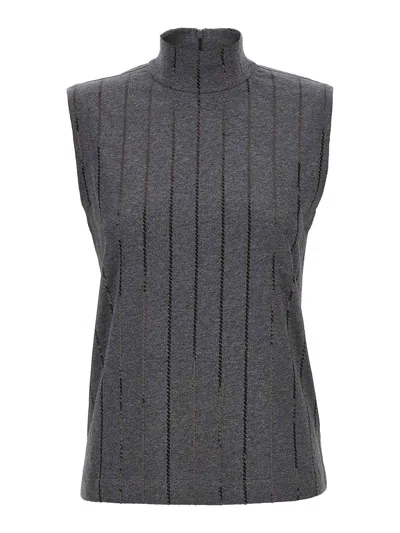Brunello Cucinelli Micro Sequin Top