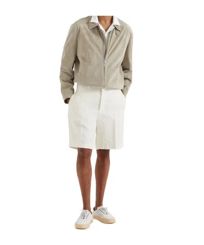 Brunello Cucinelli Mid-rise Bermuda Shorts In Panama Color