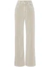 Brunello Cucinelli Beige Twill Loose Trousers In Nude