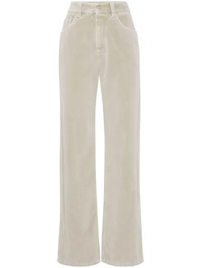 BRUNELLO CUCINELLI MID-RISE COTTON TROUSERS